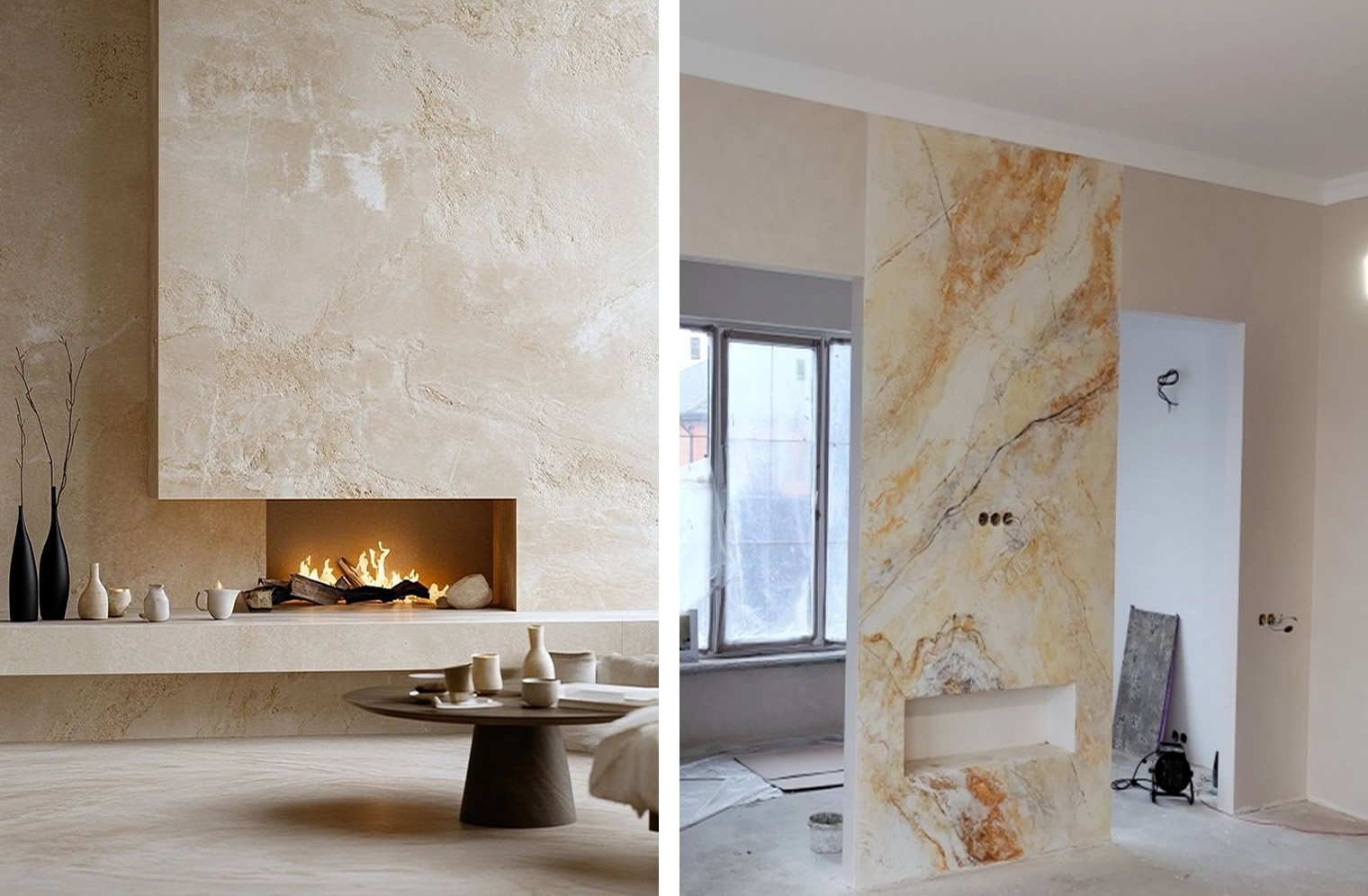 Rusztikus vs. Modern Márványfal